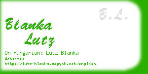 blanka lutz business card